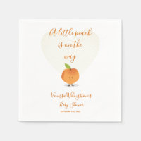 Ein kleiner Pfirsich ist auf dem Weg Baby Dusche