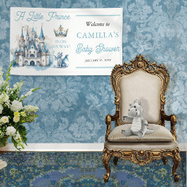 Ein kleiner Prinz ist auf dem Weg zur Baby-Dusche Banner