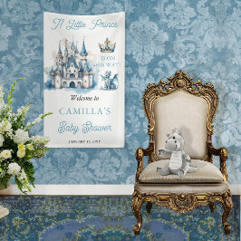 Ein kleiner Prinz ist auf dem Weg zur Baby-Dusche Banner