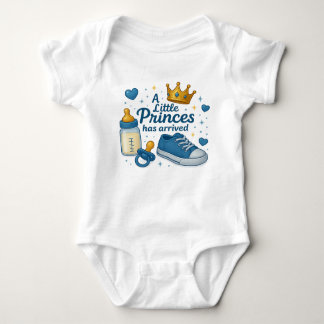 Ein kleiner Prinz ist Baby Boy Celebrat angekommen Baby Strampler