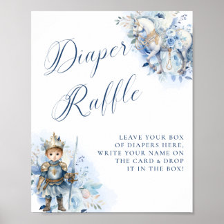 Ein kleiner Prinz Royal Blue Diaper Raffle Poster
