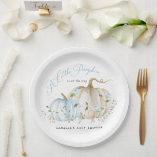 Ein kleiner Pumkin Fall Boy Baby Shower Teller