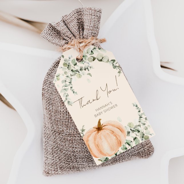 Ein kleiner Pumpkin Baby Duschkopf Danke Geschenkanhänger (Von Creator hochgeladen)