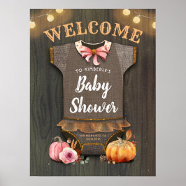 Ein kleiner Pumpkin | Babydusche | Baby Girl Banne Poster