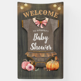 Ein kleiner Pumpkin | Babydusche | Baby Girl Banner