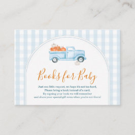 Ein kleiner Pumpkin Blue Truck Gingham Bücher für  Begleitkarte