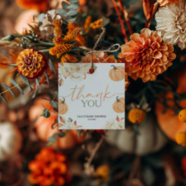 Ein kleiner Pumpkin Fall Baby Duschplatz Geschenkanhänger