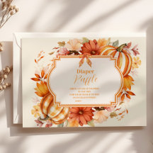 Ein kleiner Pumpkin Fall Floral Baby Diaper Raffle