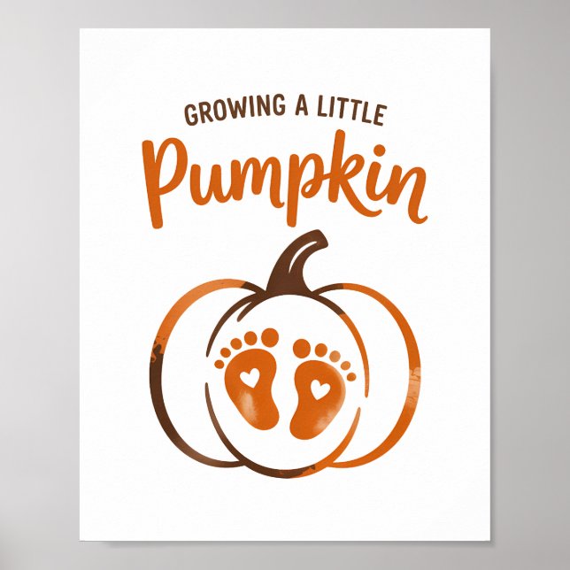 Ein kleiner Pumpkin-Funny Fall wachsen Poster (Vorne)
