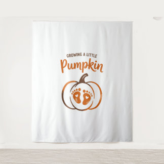 Ein kleiner Pumpkin-Funny Fall wachsen Wandteppich