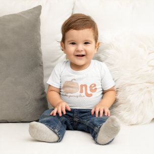 Ein kleiner Pumpkin Orange 1. Geburtstag Baby T-shirt