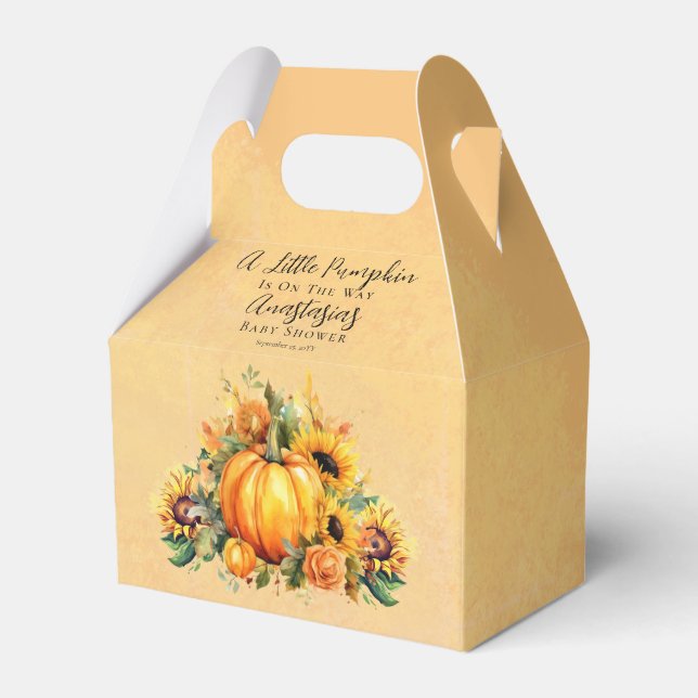 Ein kleiner Pumpkin | Sonnenblumen Herbstdusche Geschenkschachtel (Vorderseite)