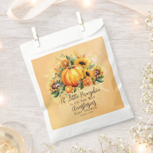 Ein kleiner Pumpkin Sonnenblumen Herbstdusche Geschenktütchen