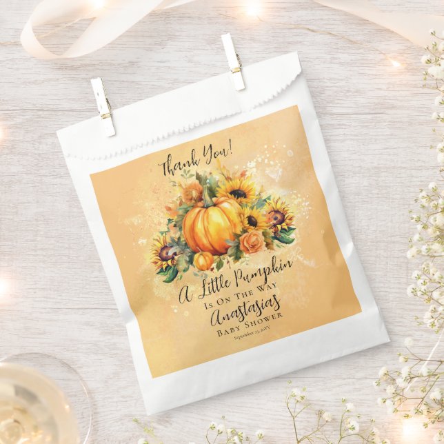 Ein kleiner Pumpkin | Sonnenblumen Herbstdusche Geschenktütchen (Ausgeschnitten)
