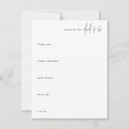 Ein kleiner Ratschlag für den Vater, der sein wird Mitteilungskarte