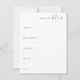 Ein kleiner Ratschlag für den Vater, der sein wird Mitteilungskarte