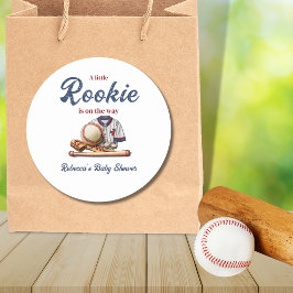Ein kleiner Rookie auf dem Weg - Baseball Baby Dus Runder Aufkleber