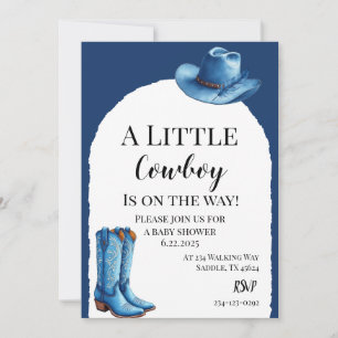 Ein kleiner rosa Cowboy ist auf dem Weg Einladung