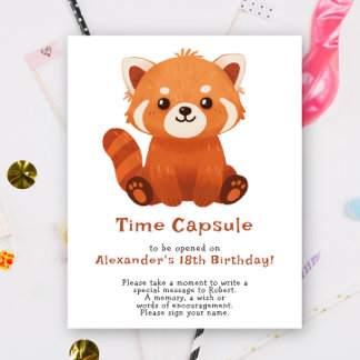 Ein kleiner Roter Panda - Zeitkapsel 1. Geburtstag Poster