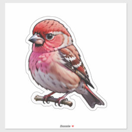 Ein kleiner roter Vogel Aufkleber