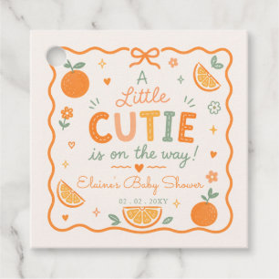 Ein kleiner Schatz ist auf dem Weg Orange Babypart Geschenkanhänger