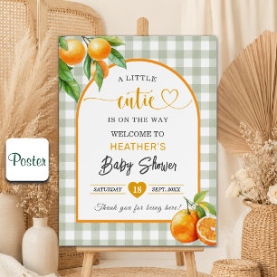 Ein kleiner Schatz ist auf dem Weg Orangen Babypar Poster