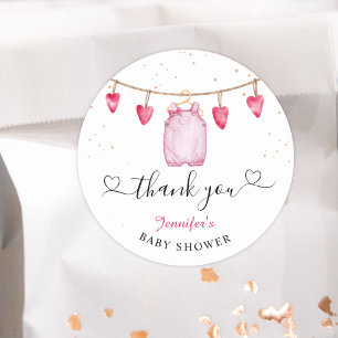 Ein kleiner Schatz Valentinstag-Baby-Party Runder Aufkleber