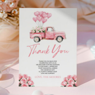Ein kleiner Schatz zum Valentinstag Baby Shower Dankeskarte