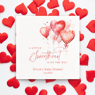 Ein kleiner Schatz zum Valentinstag-Baby-Shower Serviette
