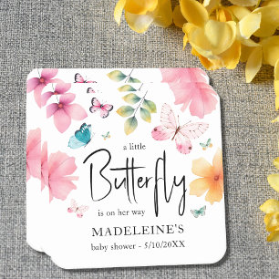 Ein kleiner Schmetterling Baby Shower Untersetzer