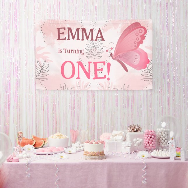 Ein kleiner Schmetterling dreht einen! Banner (Party)