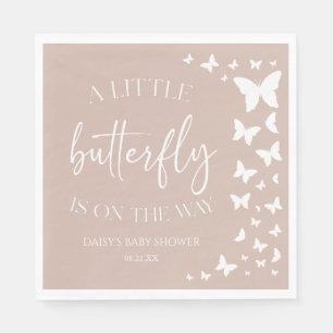 Ein kleiner Schmetterling ist auf dem Weg zur Baby Serviette