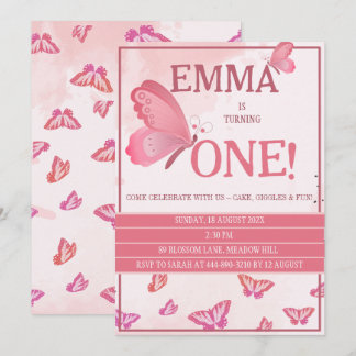 Ein kleiner Schmetterling macht eine Einladung