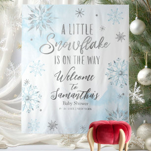 Ein kleiner Schneeflockenjunge Winter-Baby-Party-H Wandteppich