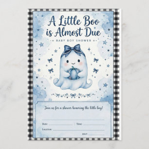 Ein kleiner Schrei ist bald fällig Blue Ghost Baby Einladung