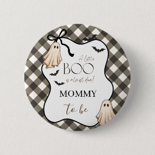 Ein kleiner Schrei kommt bald Halloween-Baby-Party Button
