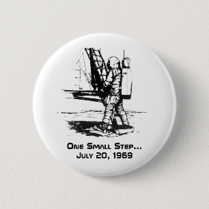 Ein kleiner Schritt Apollo 11 Mondlandung Button