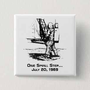 Ein kleiner Schritt Apollo 11 Mondlandung Button