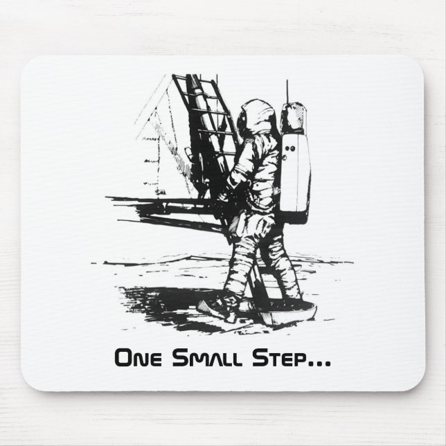 Ein kleiner Schritt Apollo 11 Mondlandung Mousepad (Vorne)
