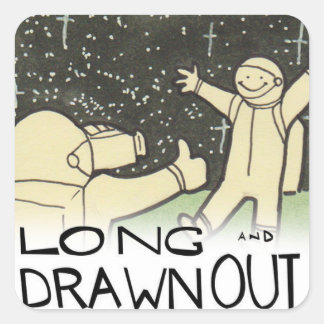 Ein kleiner Schritt für den Menschen? Quadratischer Aufkleber