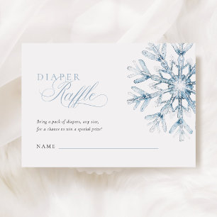 Ein kleiner Snowflake-Boy-Baby-Duschkopf-Windelwic Begleitkarte