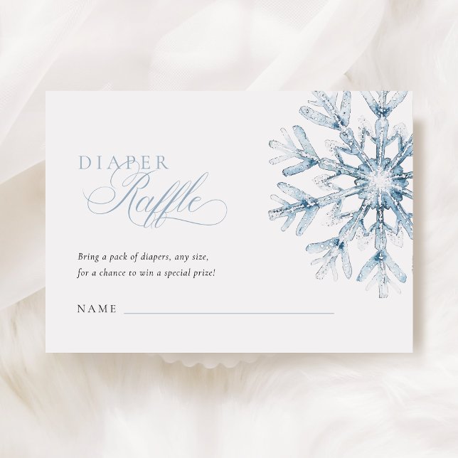 Ein kleiner Snowflake-Boy-Baby-Duschkopf-Windelwic Begleitkarte (Von Creator hochgeladen)