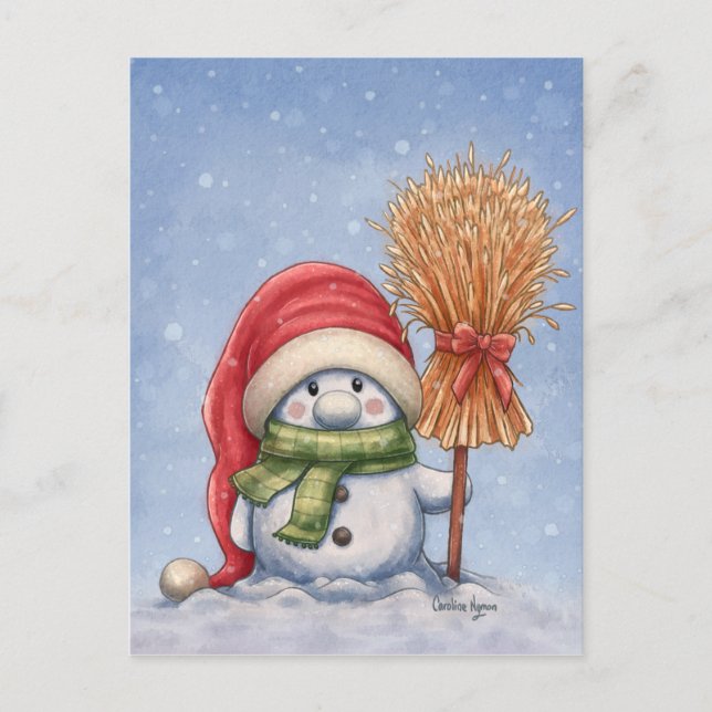 Ein kleiner Snowman Postkarte (Vorderseite)