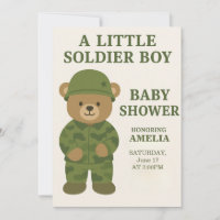 Ein kleiner Soldat Junge Teddy Bear Babydusche läd