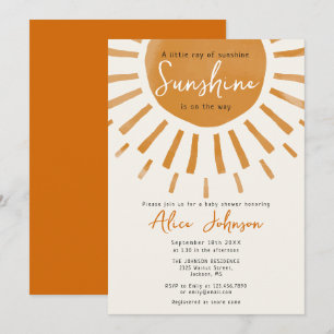 Ein kleiner Sonnenschein Boho Baby Shower Einladung