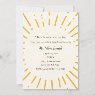 Ein kleiner Sonnenschein ist auf dem Weg zur Einla Einladung