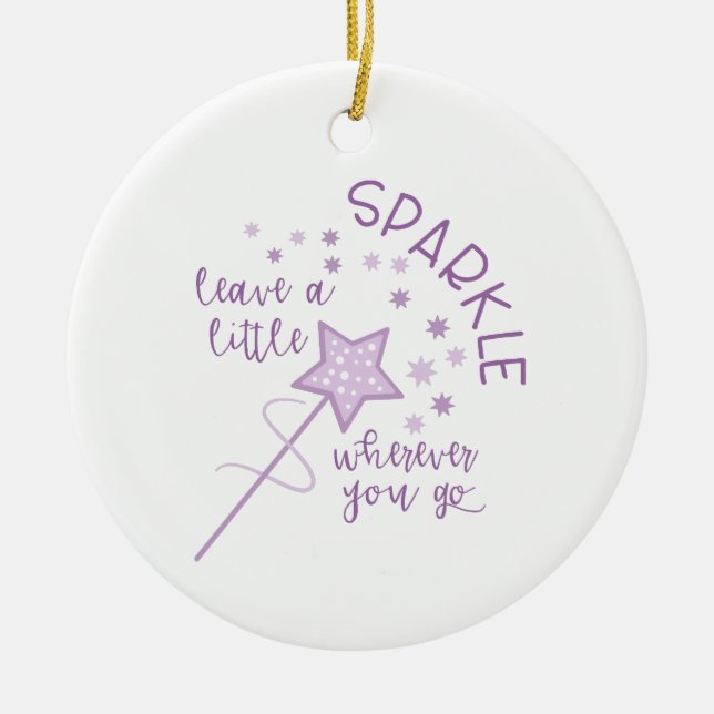 Ein kleiner Spargel Keramik Ornament (Vorne)