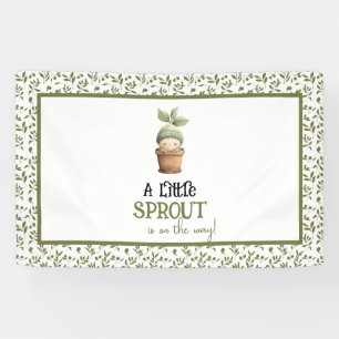 Ein kleiner Spross auf dem Weg Baby Shower Banner