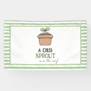 Ein kleiner Spross ist auf dem Weg Baby Shower Ban Banner
