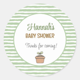 Ein kleiner Sprout auf dem Wegaufkleber Runder Aufkleber